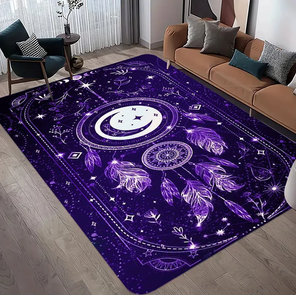 Dark Fantasy Star and Moon Tarot cards Carpet Gothic Decor Floor Mat for Bedroom Living Room Gothic Style Home Rug