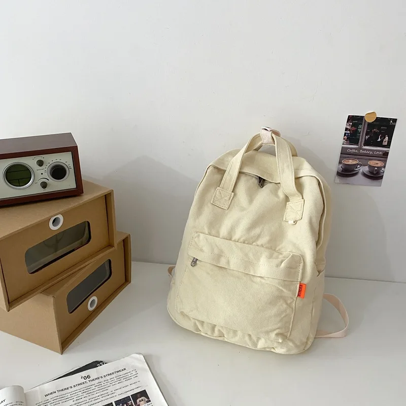 Borsa a tracolla per studenti di grande capacità zaino in tela zainetti femminili College Teen Computer Bag Mochila