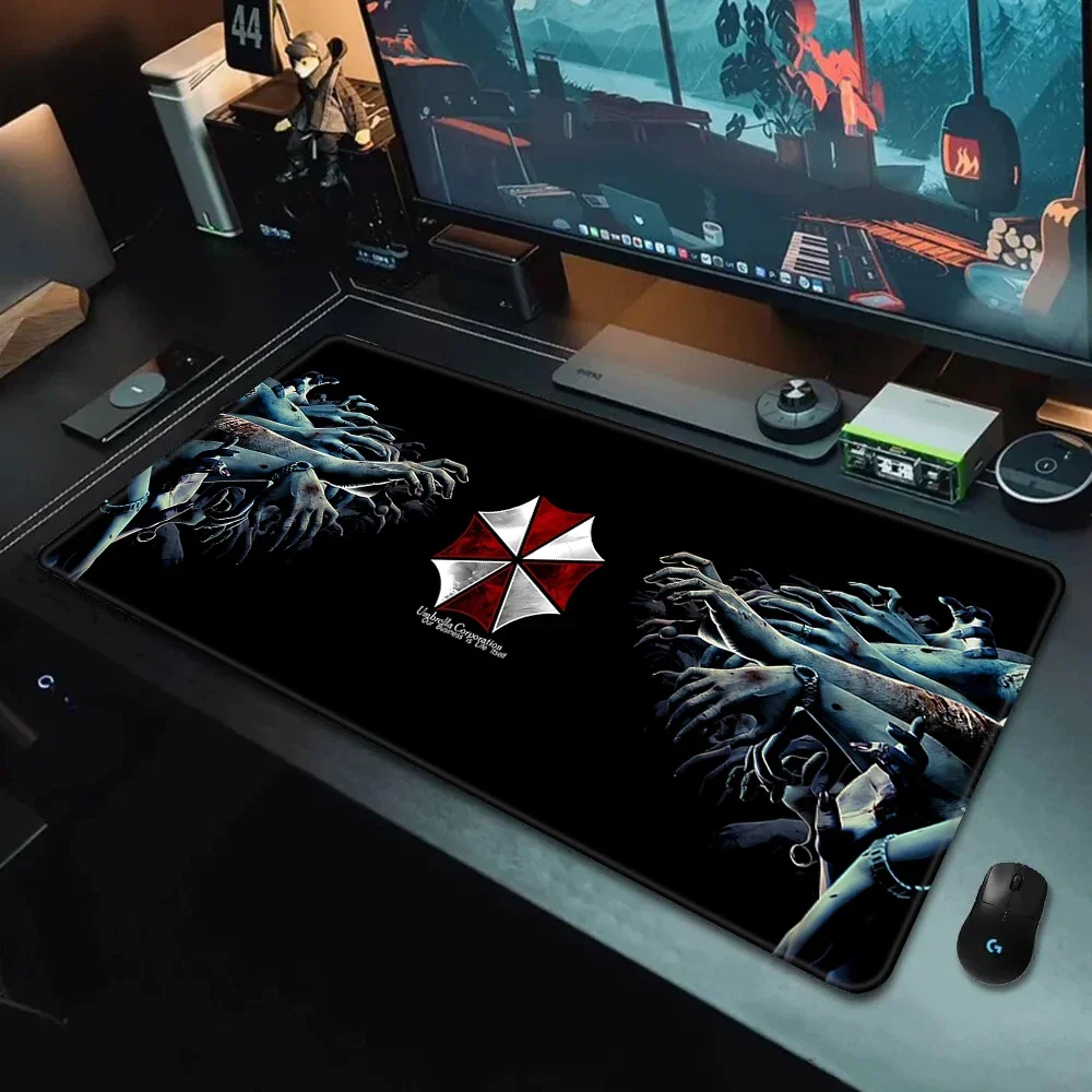 الأفلام الساخنة المقيم الشرور ماوس HD الطباعة ألعاب الكمبيوتر قفل حافة عدم الانزلاق ماوس الوسادة XXL90x40 سنتيمتر لوحة المفاتيح الكمبيوتر وسادة مكتب