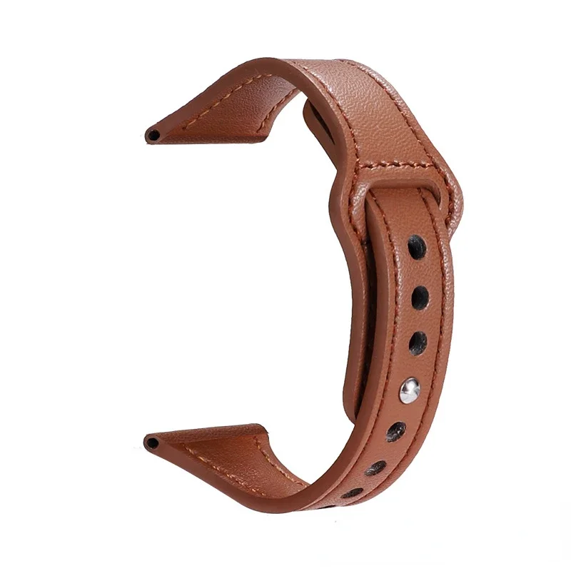 20mm 22mm slim Leather band For Samsung watch 4/Classic 45/40mm/46mm bracelet Amazfit GTS/2 47mm/bip Galaxy watch Active 2 strap