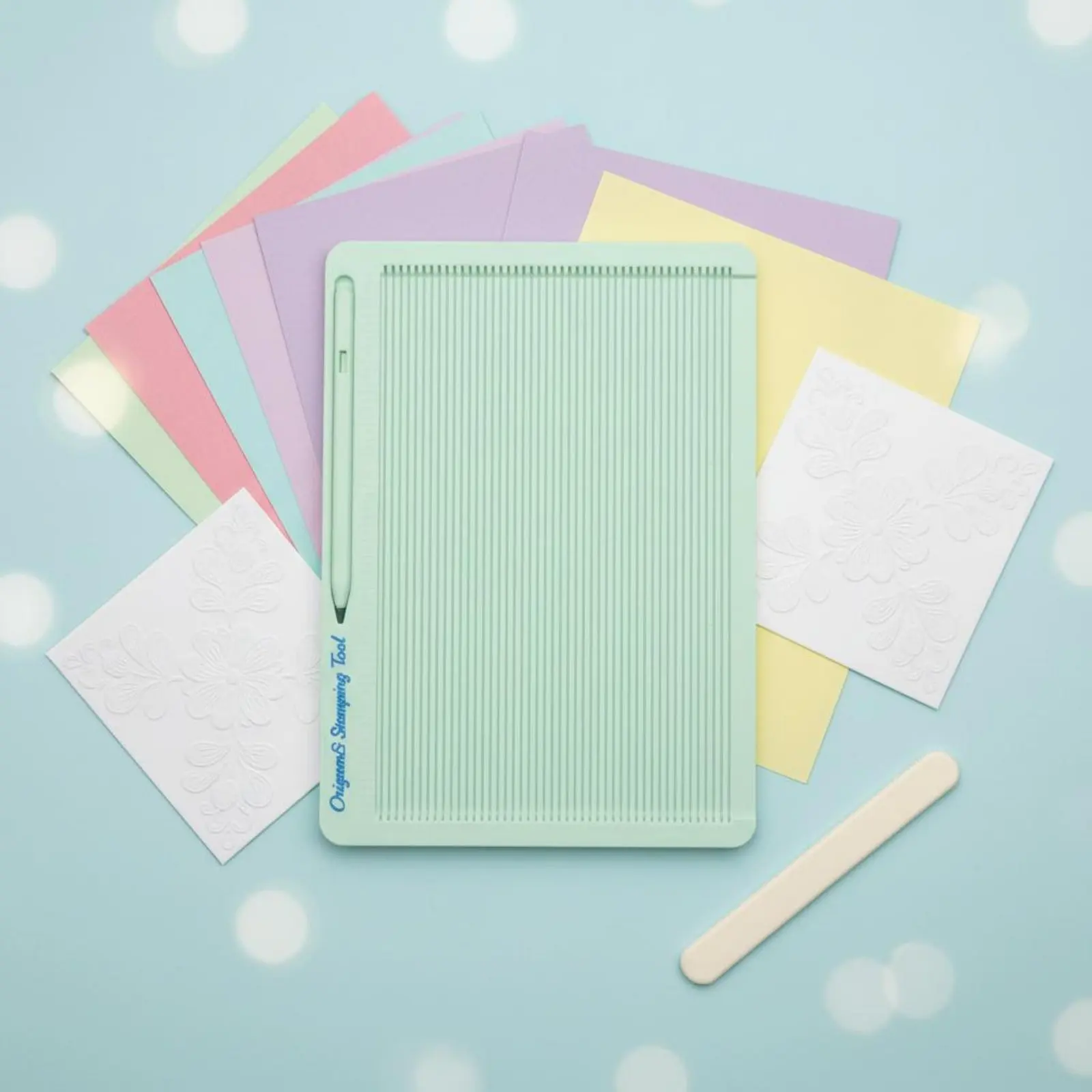 Paper Creasing Tool Multi Use Envelope Crease Tool Origami Scoring Board Sturdy Paper Scoring Mat Includes Stylus for Beginners