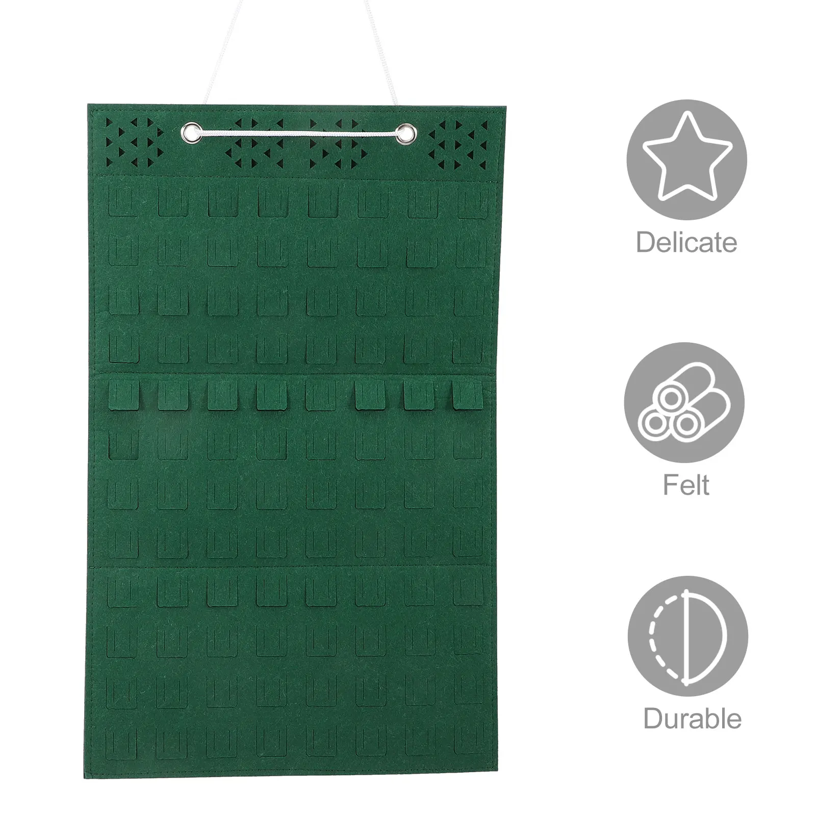

Hanging Wall Jewelry Organizer Earring Storage Bag Display Holder for Earrings Necklaces Bracelets Badges Felt Material for Home