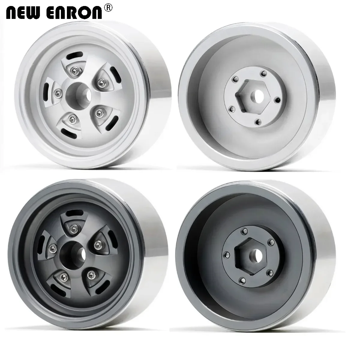 

NEW ENRON Aluminum 6061 CNC 1.9" Wheel Rim for RC 1/10 12mm Hex 1.9 inch Crawler Car Axial SCX10 90046 TRX4 VS4-10 Redcat Gen8