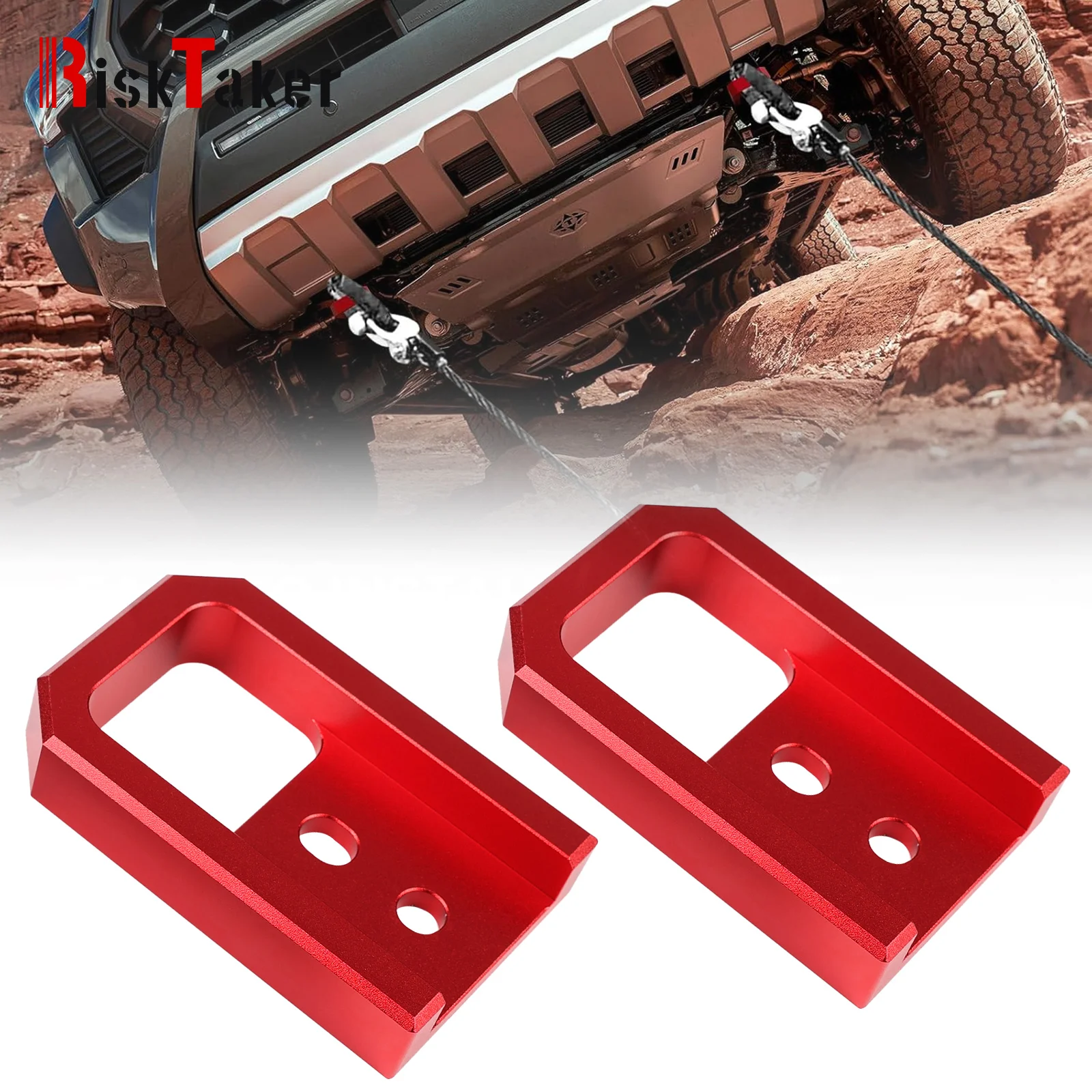 Картина 3: Буксирные крюки RiskTaker, 2 шт., подходят для Tacoma 2024-2026 4Runner 2025-2026, стойки капота, подходят для Toyota Tacoma 2024-2026