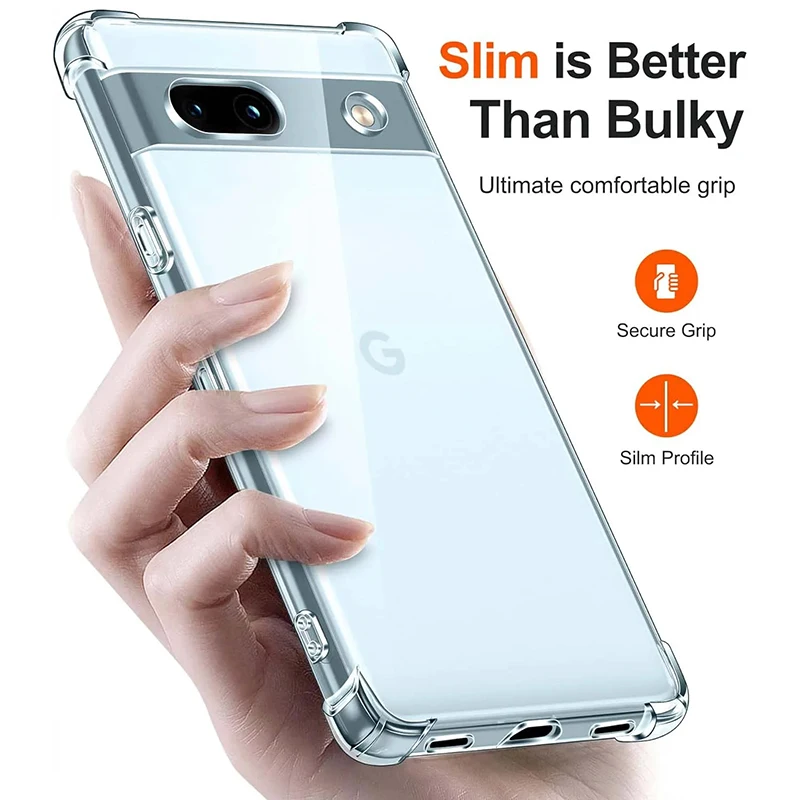 1.5MM Thick Air-Bag Clear Phone Case For Google Pixel 9 Pro XL 8A 8 Pro 6A 7A 6 7 Pro 5G Shockproof Silicone Soft Cover Fundas