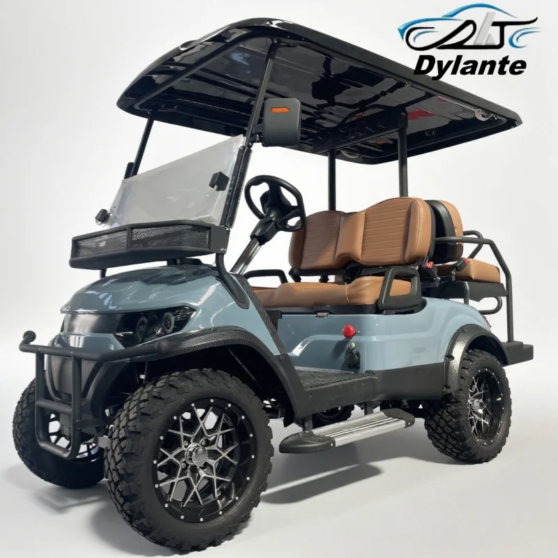 Smart Mini Electric Golf Cart With Golf Bag Straps And Basket Golf trolleys Electric 4-wheel High Speed Golf Power C