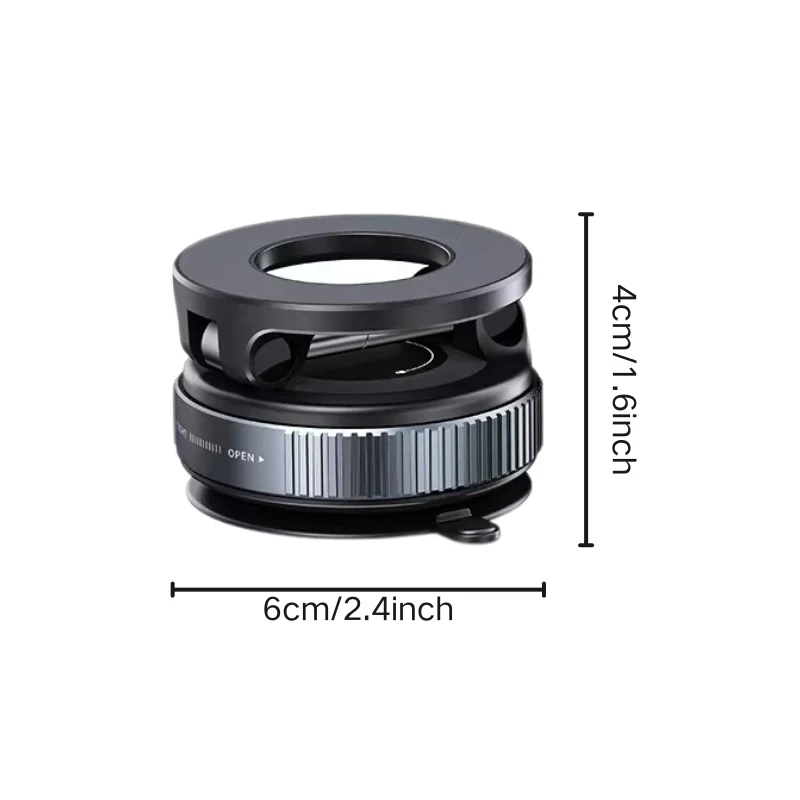 حامل هاتف مغناطيسي للسيارة، حامل شفط مكنسة كهربائية قابل للطي 720 ° دوران تسلا آيفون 12 13 14 15 16 سامسونج شاومي هواوي #6