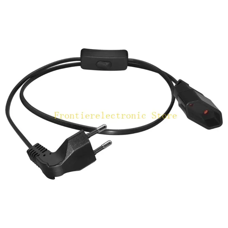 G8DB Elbow European Power Extension Cable 2 Prong Male to Female Power Extension