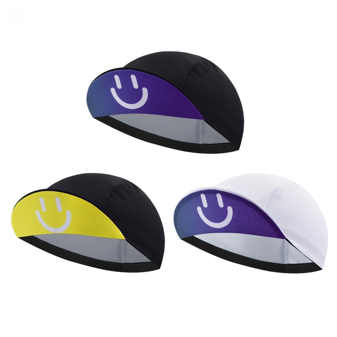 Smile Print Cycling Cap UPF50+ Quick Dry Breathable UV Sand Resist Unisex For Desert Hiking Mountain Biking Running