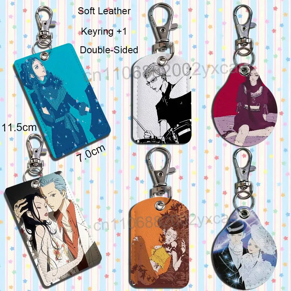 cartoon Yukari George Paradise Kiss Card Holder With Keychain Executive Protection For Bank Credit Subway Bus Case