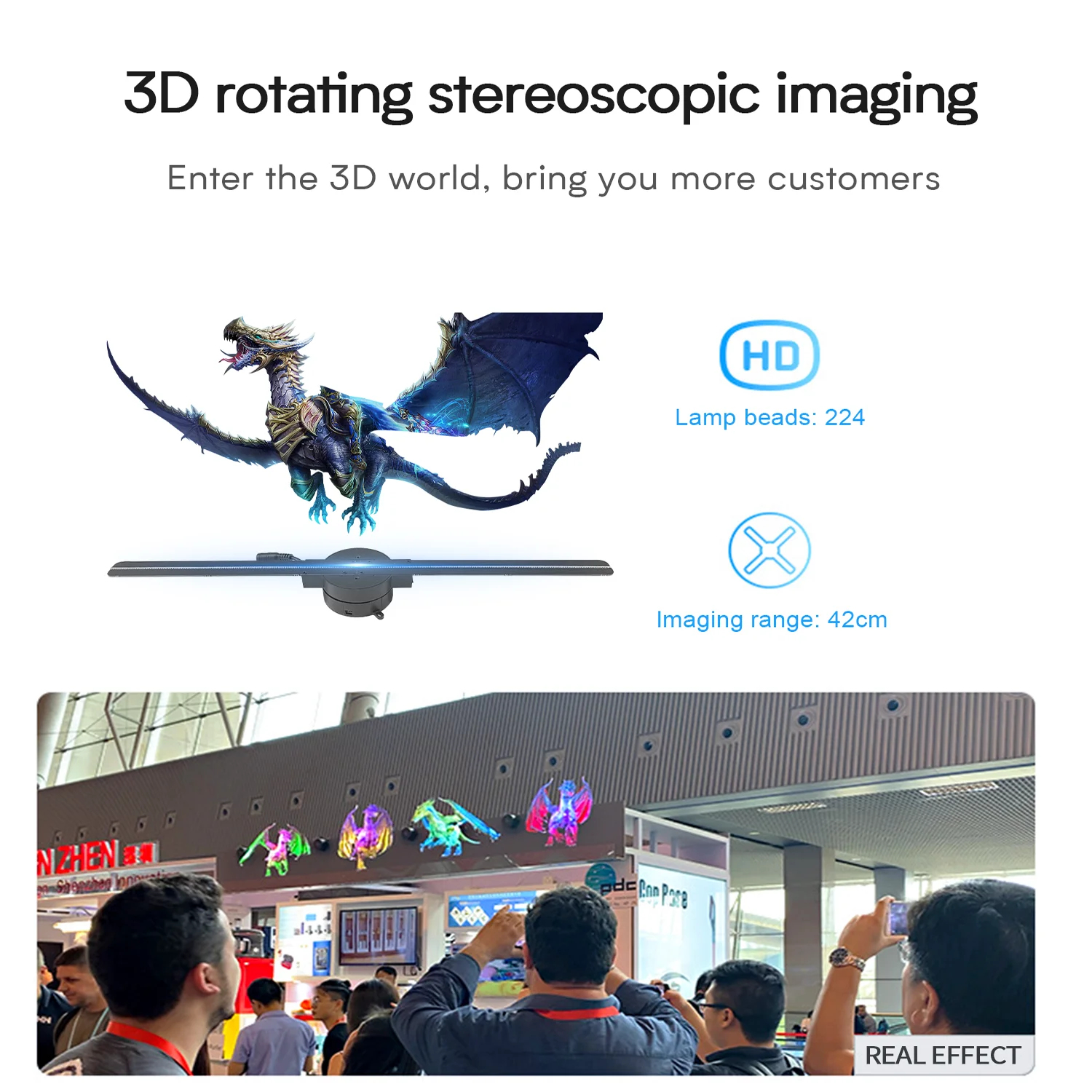 Olho nu 3d projetor holográfico led fã tela girando exibição de imagem aérea logotipo vídeo suporte diy luz anúncio