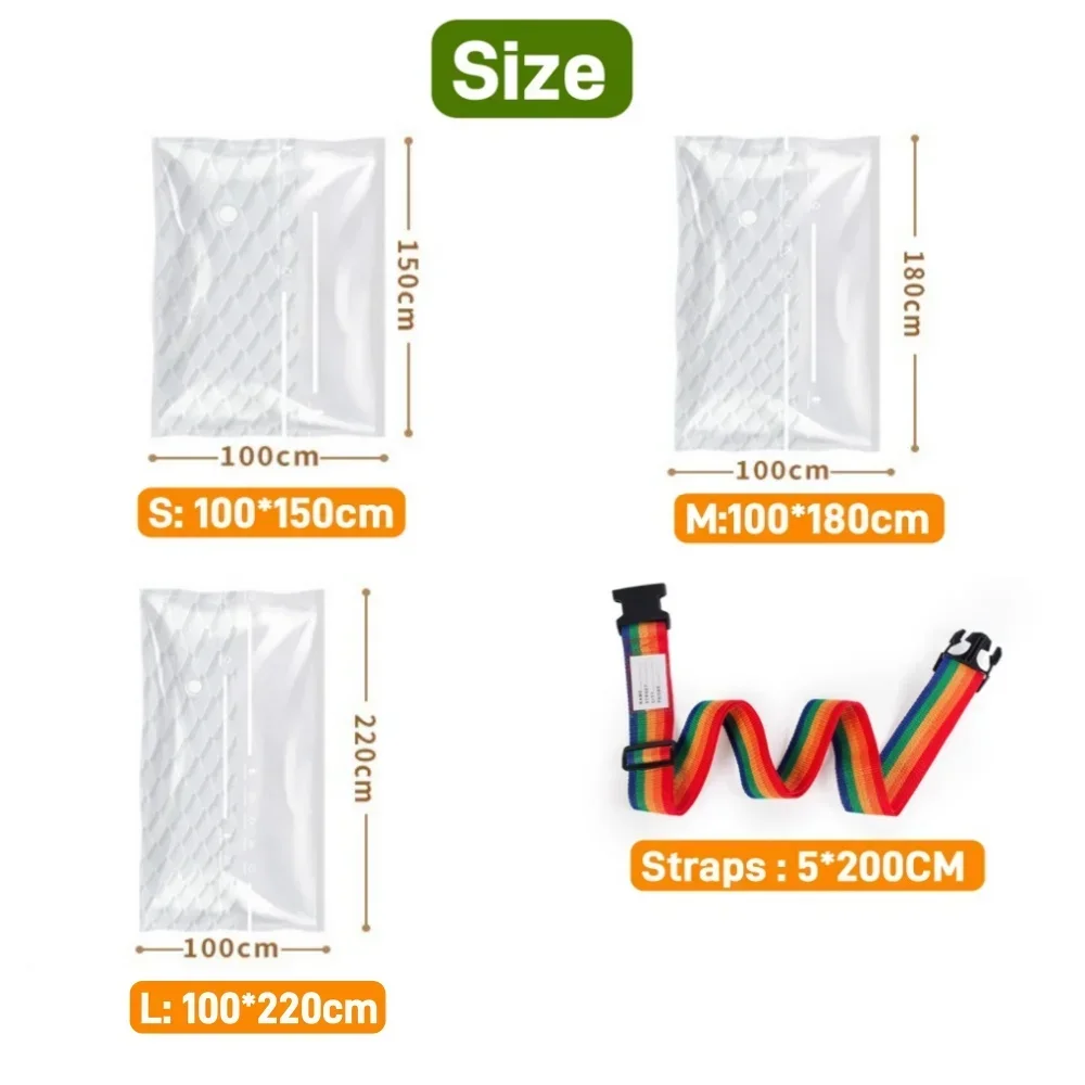Storage Mattress Vacuum Storage Bag for Moving - Vacuum Seal Mattress Bag with Straps for Easy Moving, Shipping and Storing
