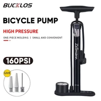 BUCKLOS-bomba de aire de alta presión para bicicleta, adaptador de válvula Schrader Presta, manómetro, 160PSI