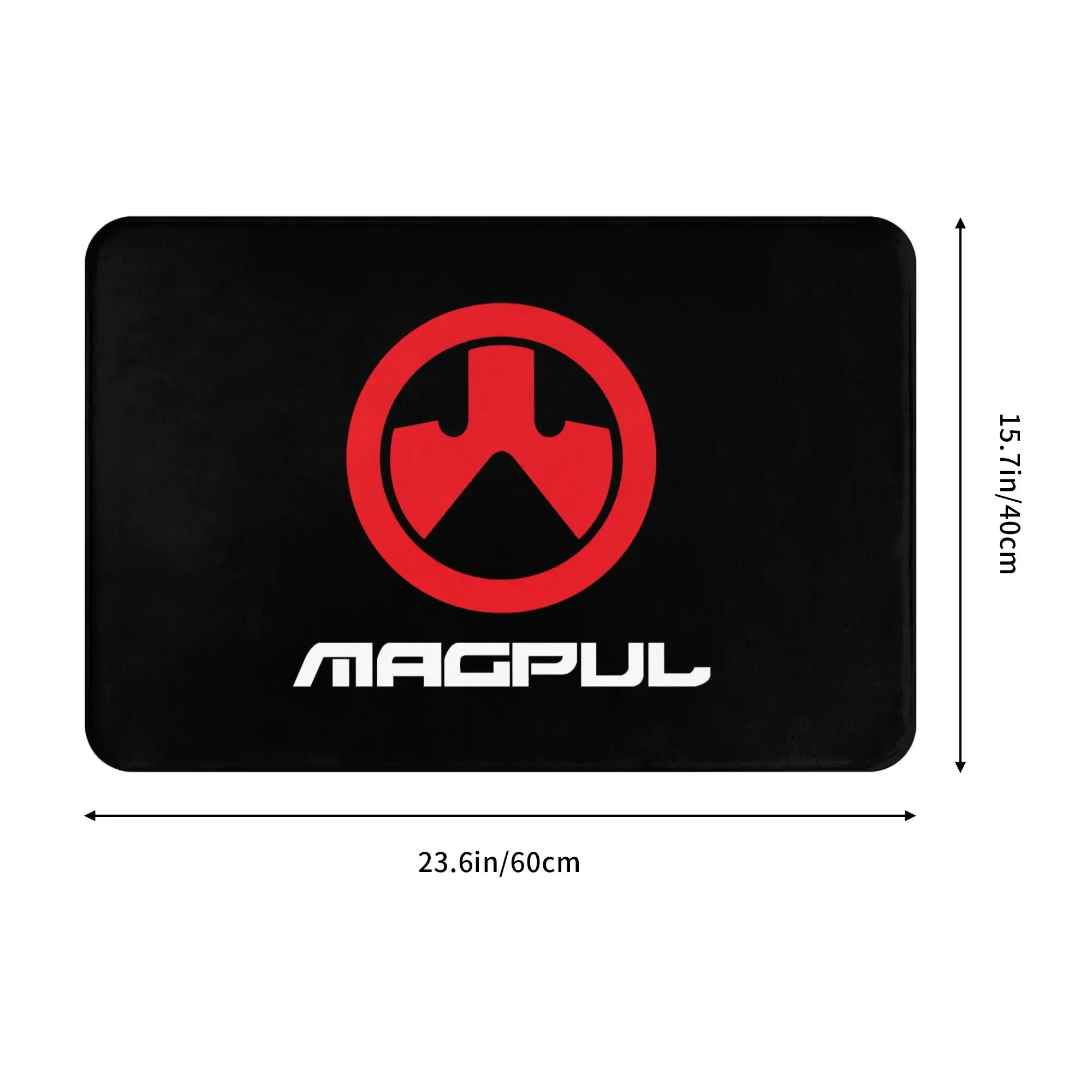 Magpul Firearms Logo Gun Handgun Pmags Rifles Doormat Entrance Rug Carpet Household Resist Dirt Floormats Anti-Slip Bathroom Mat