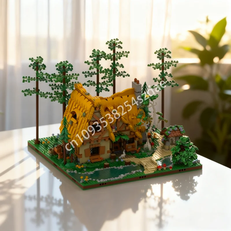 

Набор дисплеев MOC, 942 шт., Белоснежка и семь моделей, игрушки, строительные блоки, архитектура, креативная идея, рождественские подарки, кирпич для детей