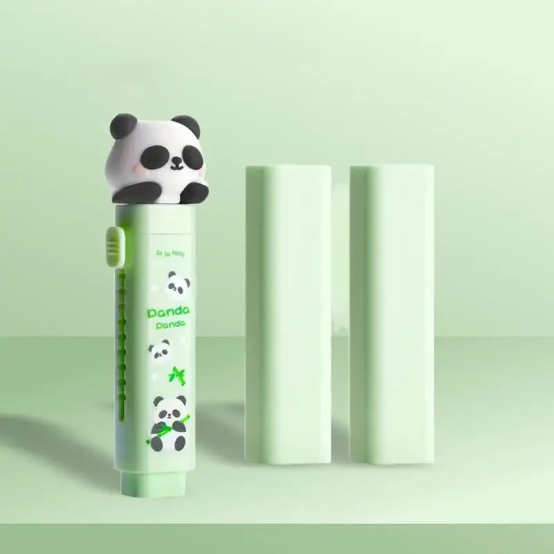 Push Pull Eraser Cute Cartoon Slide Erasers For Kids Expandable Cartoon Cute Design For School Creative Retractable Pencil