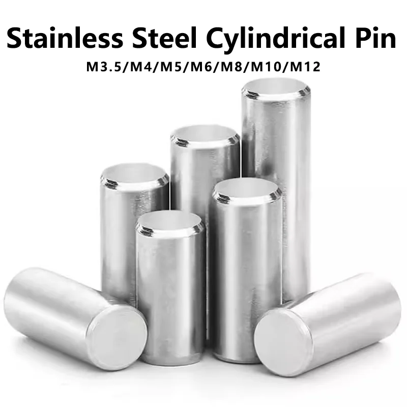 

M3.5/M4/M5/M6/M8/M10/M12 304 Stainless Steel Cylinder Parallel Pin 5-100mm Solid Positioning Cold Heading Process Chamfer