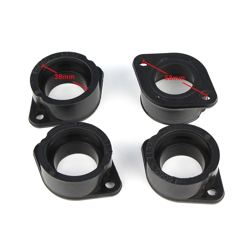 Motorcycle Rubber Carburetor Intake Manifold Boot Joint for Kawasaki KZ650 H2 H3 CSR 1982-1983 & KZ750 ZX750