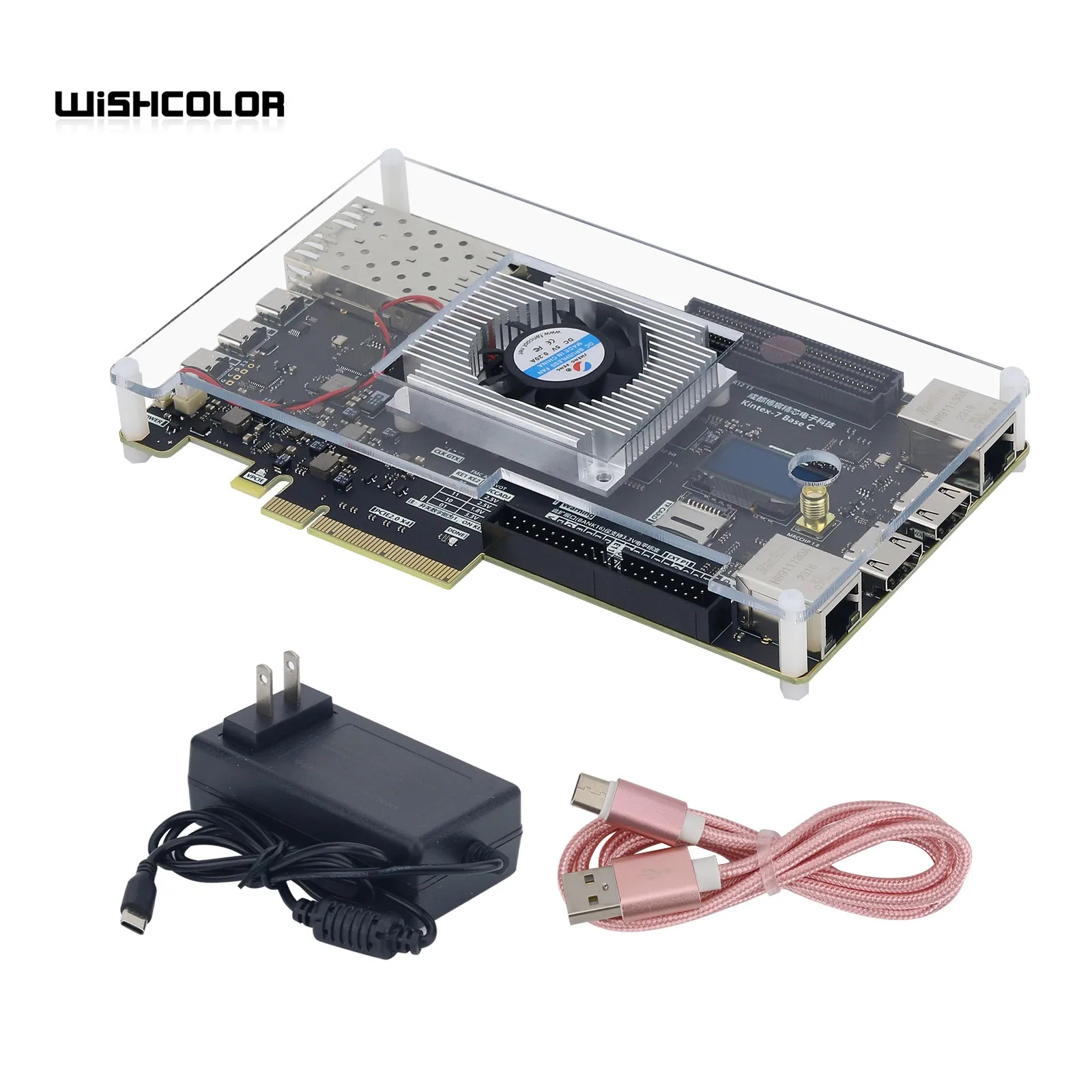 

Wishcolor K7 Base C XC7K325T Development Board FPGA Development Board with Dual Gigabit Port for Kintex DIY