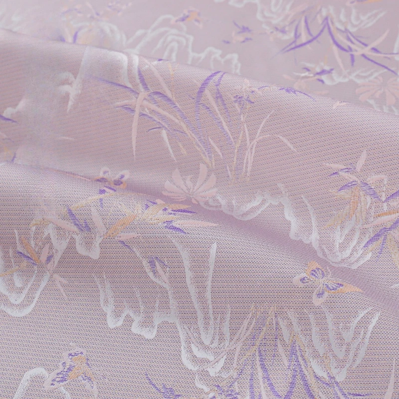 Mountain Stream Orchid Jacquard Luo Rayon Brocade National Trend Hanfu-Inspired Vest Designer Blouse Clothing Material Wholesale