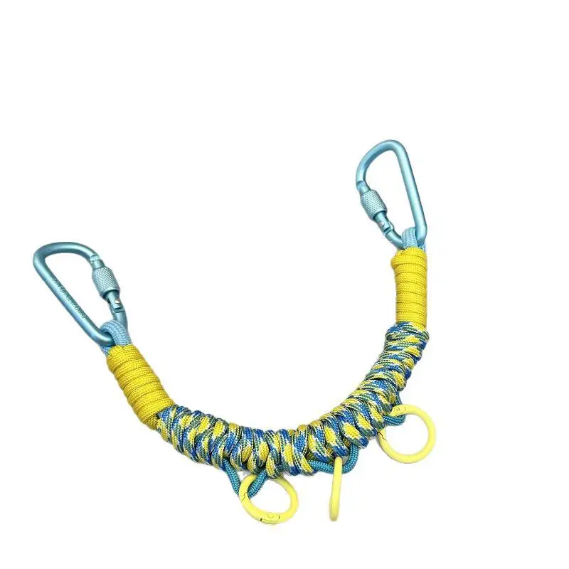 Outdoor-Rucksack-Erweiterungs-Dekorations-Hängeseil-Kette in Dopamin-Farben, beliebig hängende Tasche, handgewebtes Schirmseil – Detail 5