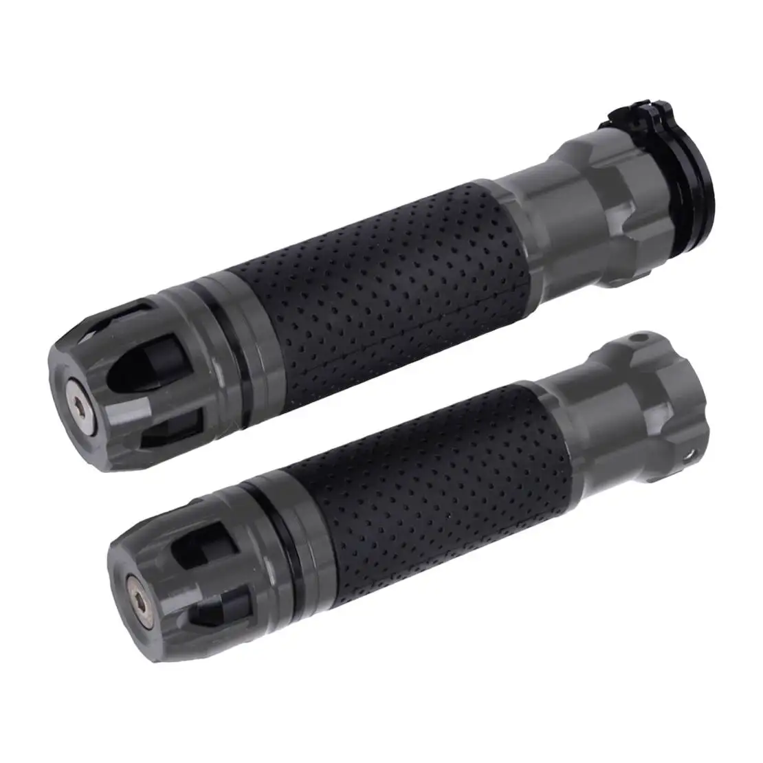 

1 Pair 7/8" 22mm Universal Motorcycle Rotatable Throttle Handlebar Handle Bar Aluminum Alloy Hand Grips Titanium & Black