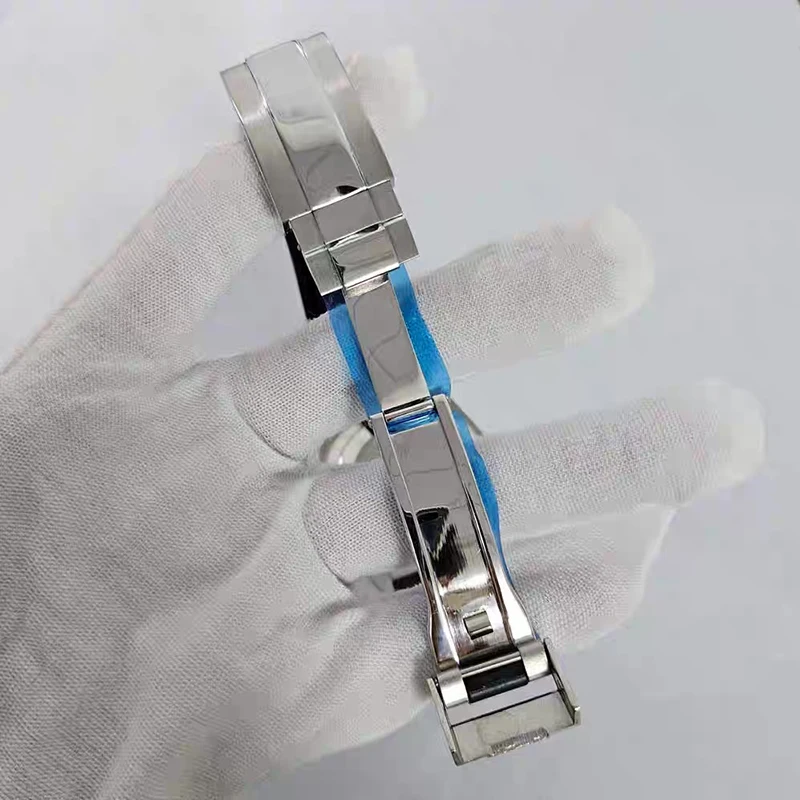 316L الفولاذ المقاوم للصدأ 39 مللي متر حافظة فضية + ساعة حزام مطاطي صالح VK63 كوارتز ساعة يد تعمل بالحركة الملحقات