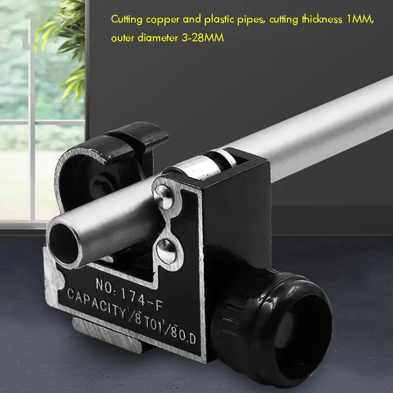 Mini cortador de tubos de manguera de tubo ajustable, herramienta de corte para tubos de plástico de aluminio de cobre, cortador de tubos de 3-28mm, 1/8 pulgadas a 1-1/8 pulgadas