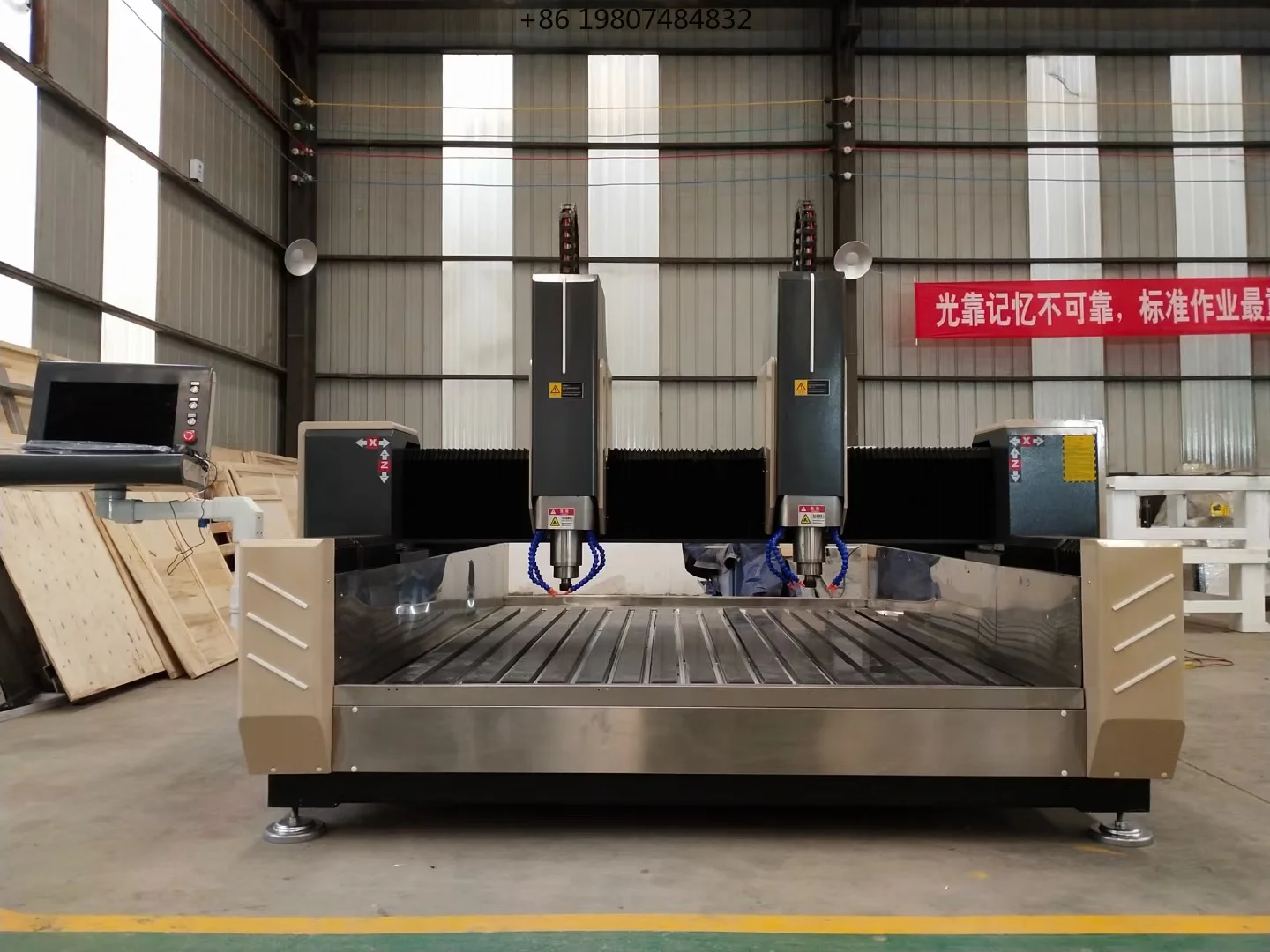 New Double Z-Axis Double Heads Tombstone Cnc Carver, 2000*2500mm Large Size