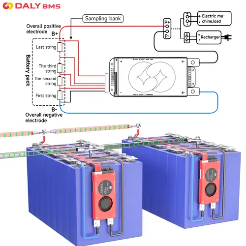 Daly BMS Smart BMS LiFePo4 4S 12V BMS 8S 24S 72V 48V 16S 40A 60A 100A 150A 200A 250A 300A 3.7V Li-Ion BMS 7S 13S 14S 3.2V BMS - Image 4