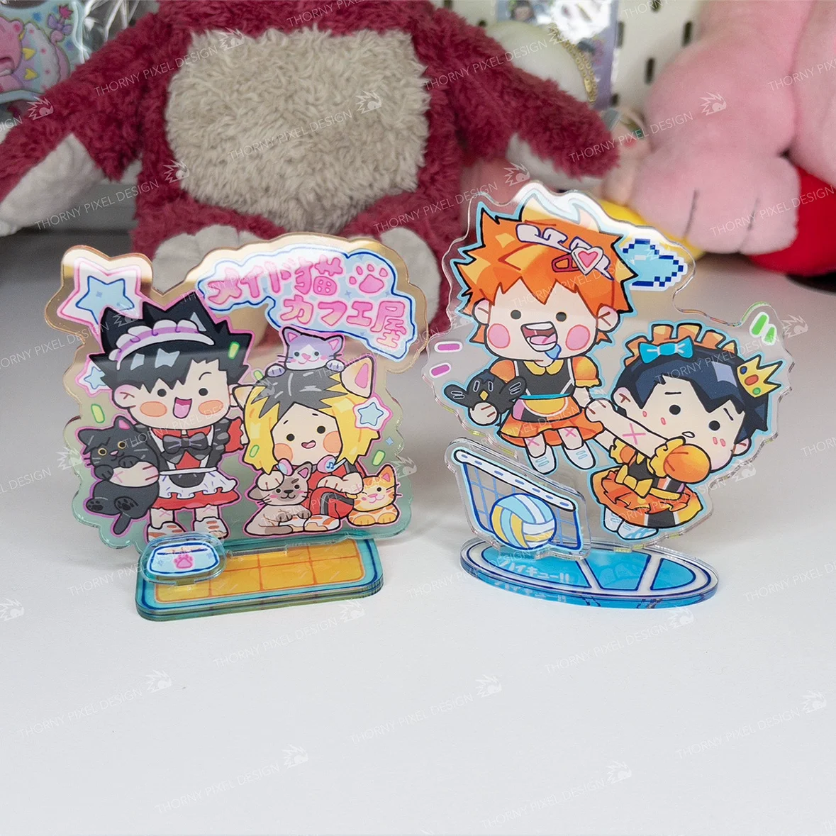 

Haikyuu!! Kozume Kenma Tetsurou Kuroo Double Insertion Acrylic Standing Sign Figure Model Plate Cosplay Ornaments Christmas Gift