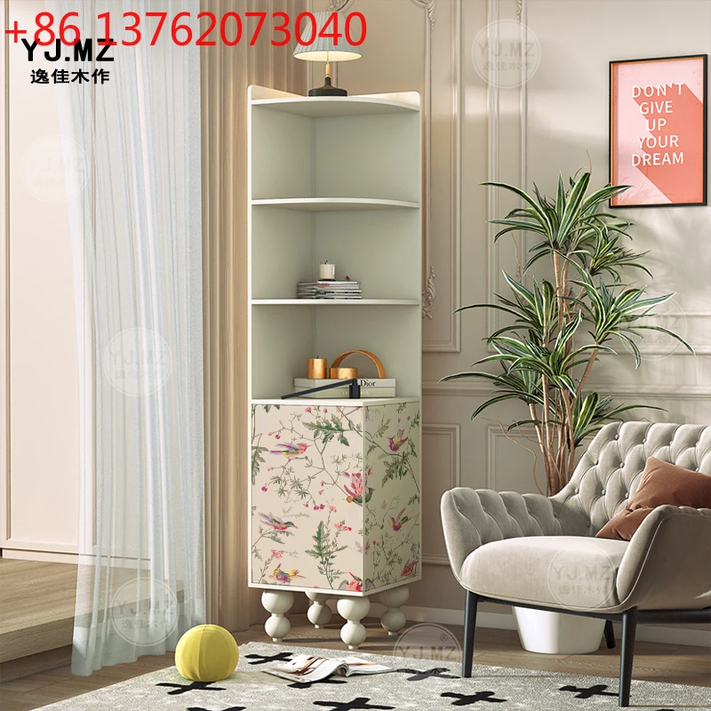 French Cream Wind Solid Wood Triangle Cabinet Bedroom Simple Modern Corner Cabinet