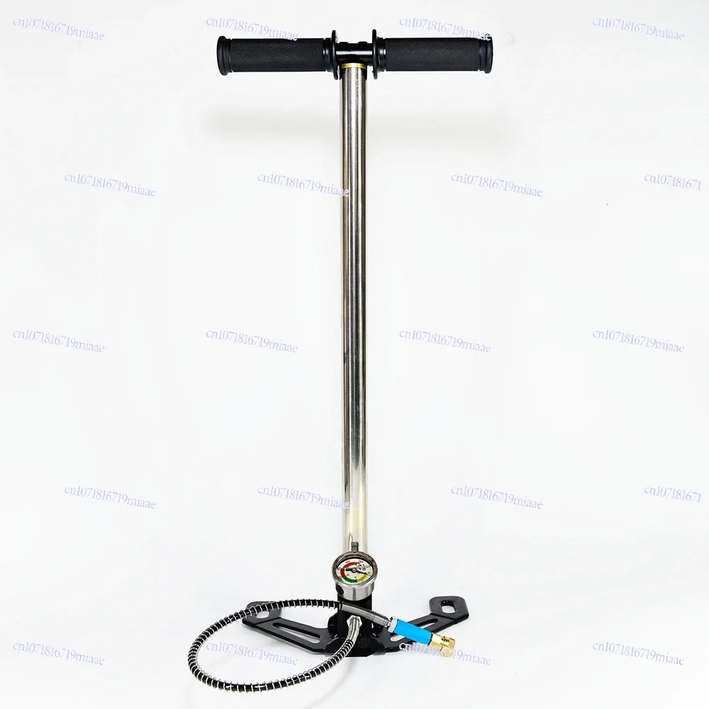 3-Stage Black Hand Pump 300 Bar High Pressure for Paintball and Scuba with Large Size and Small Filter