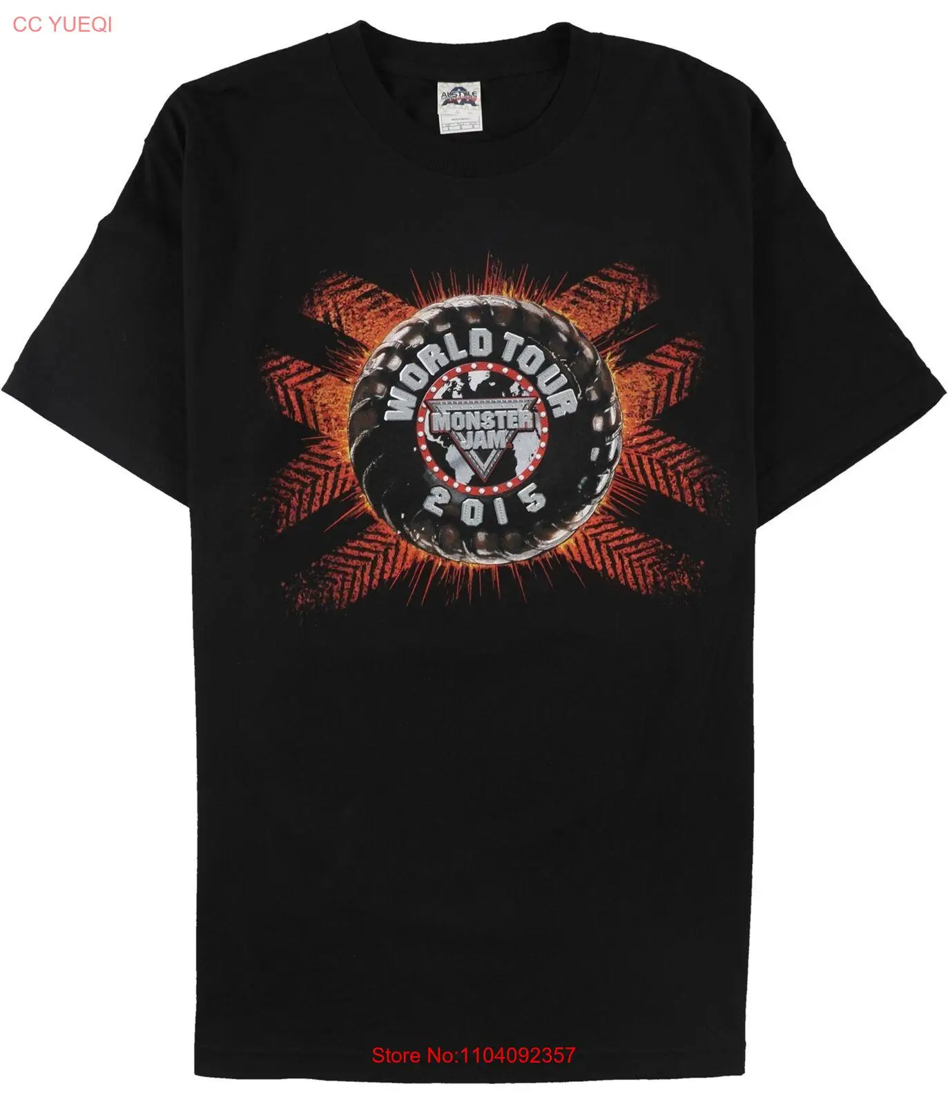 

Alstyle Mens World Tour 2015 Graphic T-Shirt, Black, Large