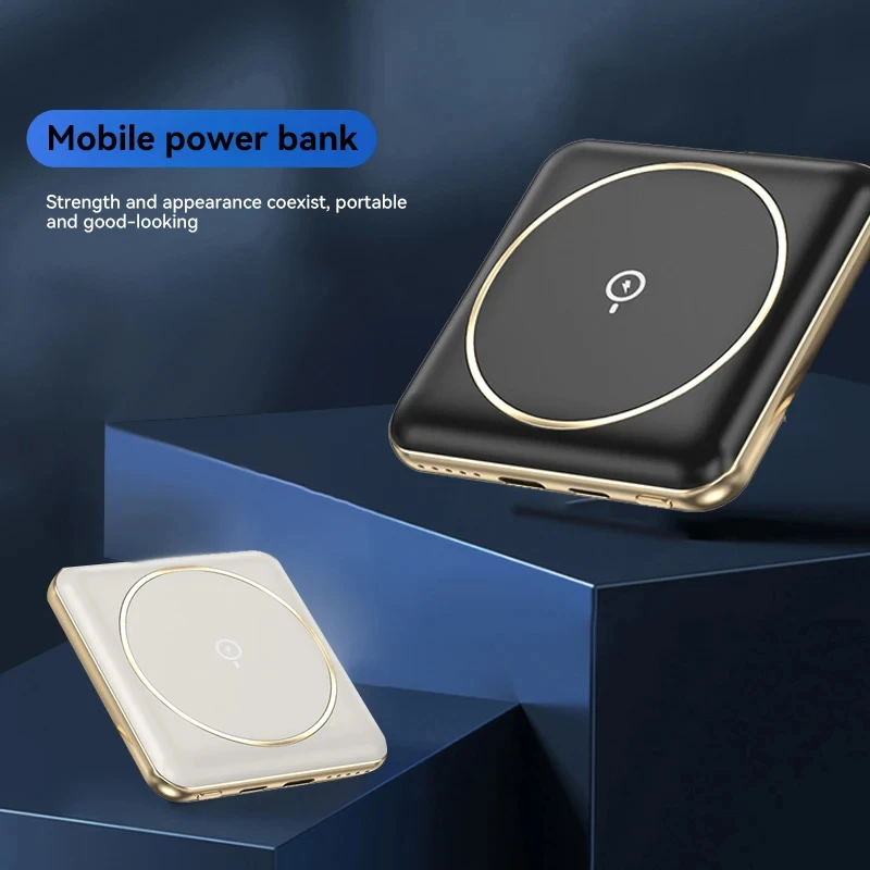 30000mAh Mini Magnetic Wireless Power Bank Portable Battery Charger Fast Charging Large Capacity For iPhone Huawei Samsung