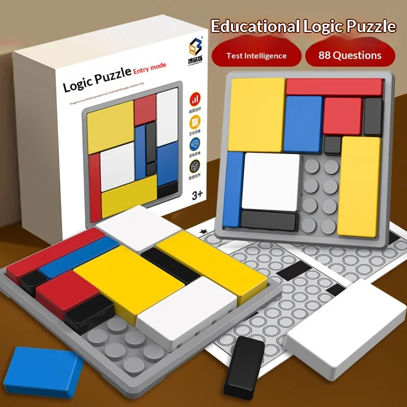 Logische puzzel, logisch denken, bouwsteenspellen, puzzelblokken, interactieve intelligentieontwikkeling, speelgoed