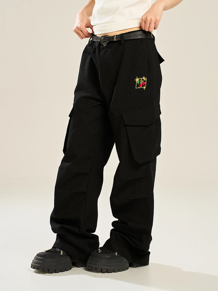 

NSTNEW START План проращивания Модные американские ретро вышитые свободные брюки с широкими штанинами для рабочей одежды Мужские летние повседневные брюки