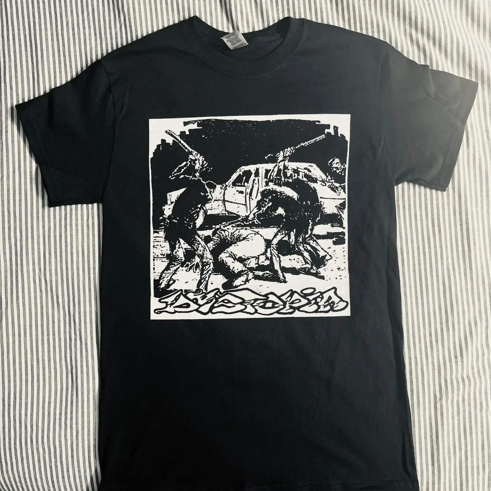 Dystopian Rock Band T Shirt Extreme Guitar Music  vintage Washed designer clothes graphic Soft Breathable Versatile Slightly