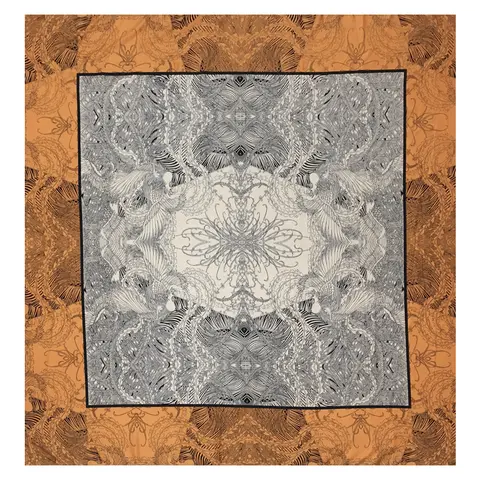 Pobing Seiden schal Frauen große Schals Cashew Blumen druck Stolen quadratische Bandana Luxus Kopftuch Hijab weibliche Foulards 130cm