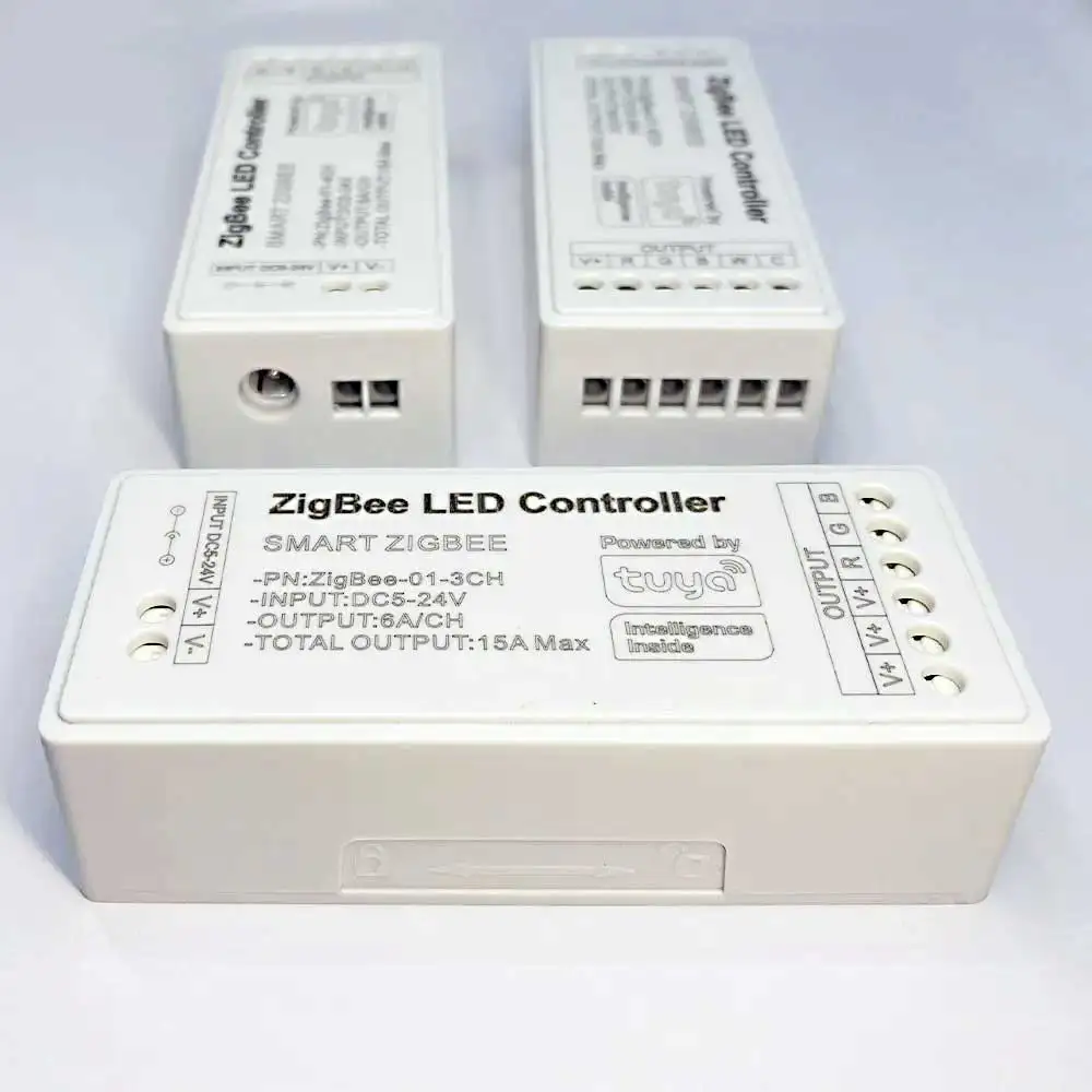 Tuya Zigbee 1-5CH Controller Smart Life Gateway Hub 5V- 24V DIM CCT RGB RGBW RGBCCT LED Strip Light ZigBee Controller