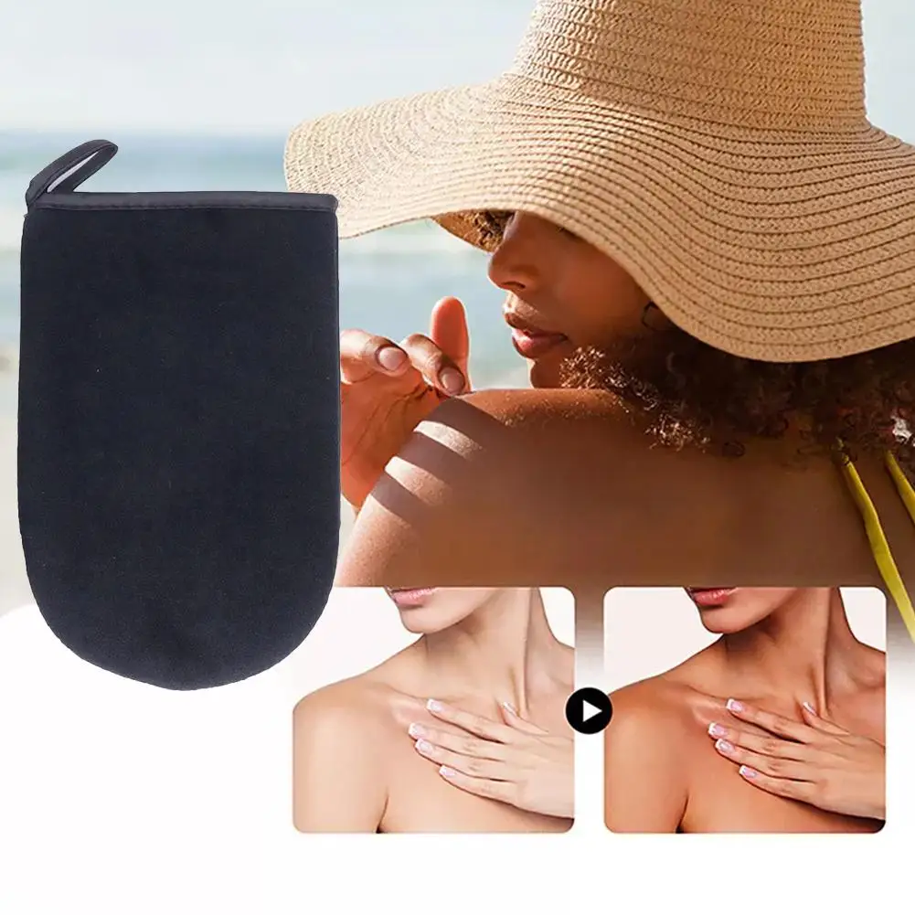 قفازات لتسمير الجسم الذاتي ، دباغة الجسم ، قفازات تنظيف الجسم ، كريم ، غسول ، موس ، الجمال ، العناية بالبشرة ، قابلة لإعادة الاستخدام