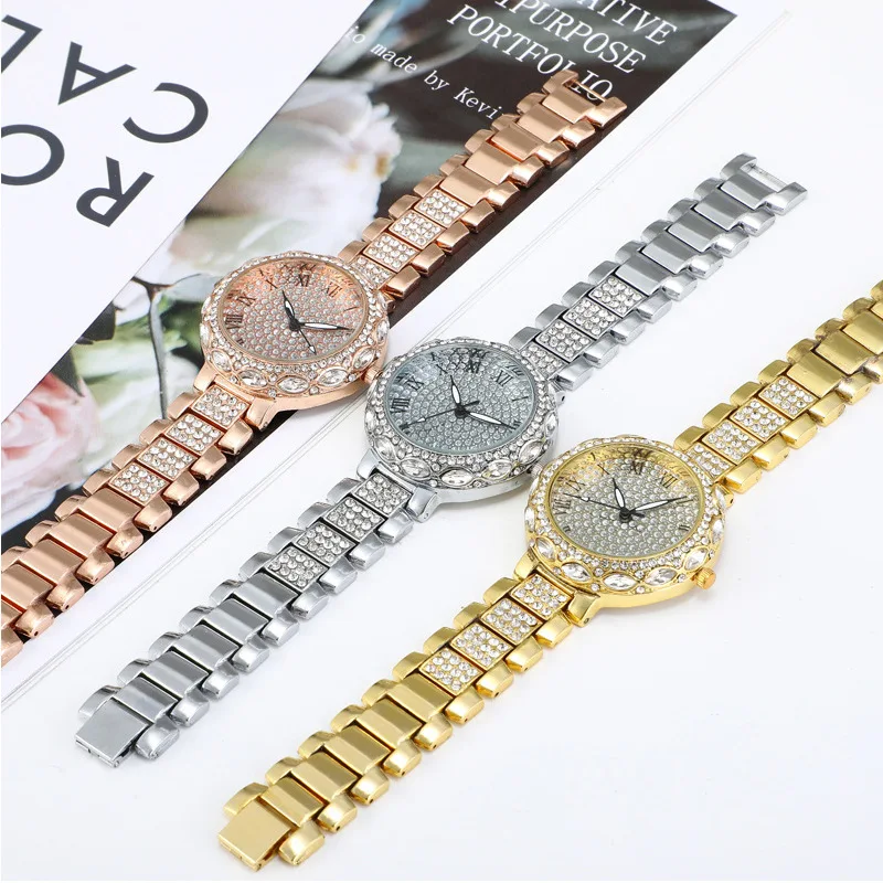 Женские кварцевые часы с римским рисунком