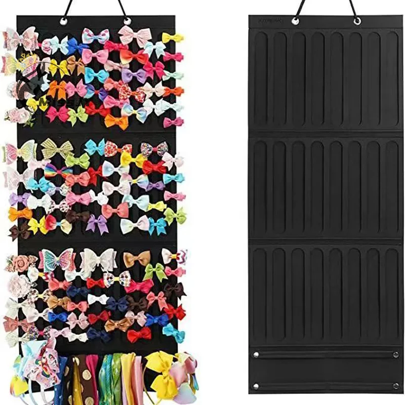 Hair Bows Organizer Wall Hanging Large Capacity Headband Holder Hair Clip Storage Hanger Space Saving Accessory For Girl Room