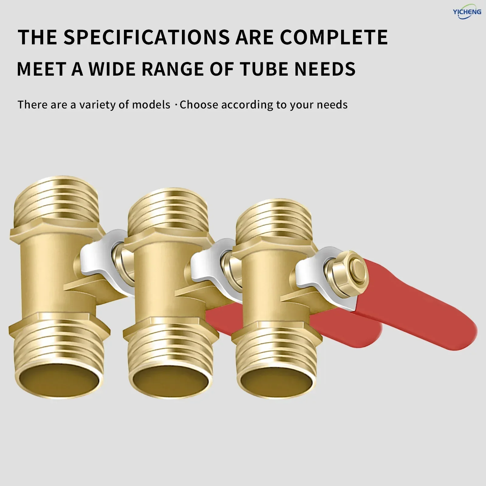 PNEUMATIC Brass Red handle ball valve with external thread 1/4"3/8"1/2" inch (Pack of 5) Can discharge liquids and gases
