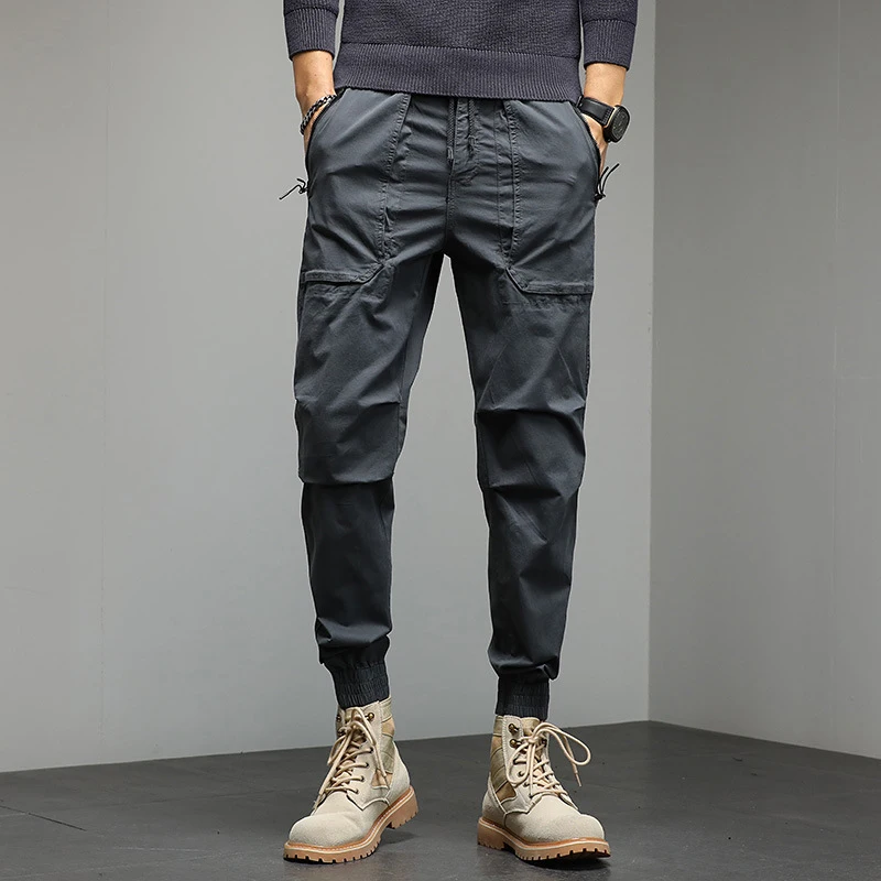 

New Men's Work Pants Thin Casual Loose Pants Trendy Pants Men's High Grade Sports Leg Tights Men's Wear