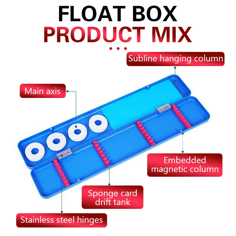 Blaue Dreizweck-Schwimmer box, Mehrzweck-Schwimmer box aus verdicktem Kunststoff, Draht box, Hauptleitung sbox, Zubehör box, Angela us rüstung