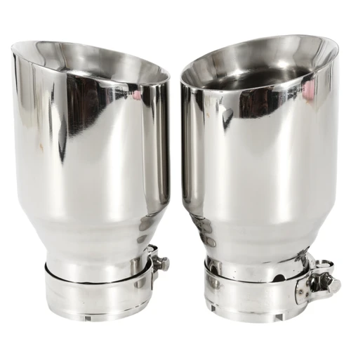 Tubo de escape Universal de acero inoxidable 304 para coche, punta de escape cromada de alta calidad, 1 unidad