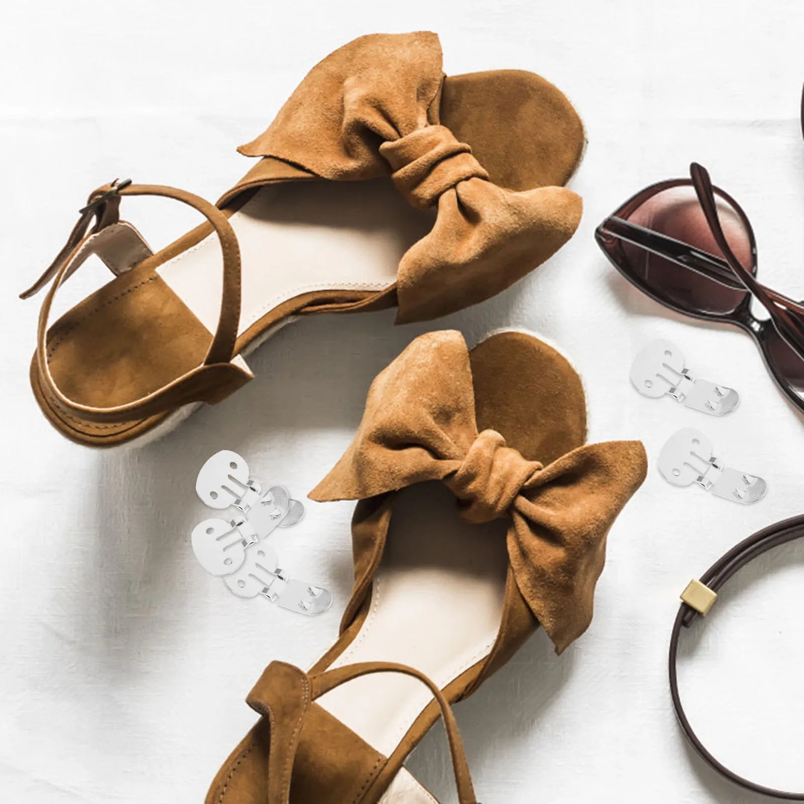 

10Pcs Stainless Steel Shoe Clips Flat Blank Metal Clip for DIY Shoe Craft Decorations Purse Accent 32Mm X 20Mm