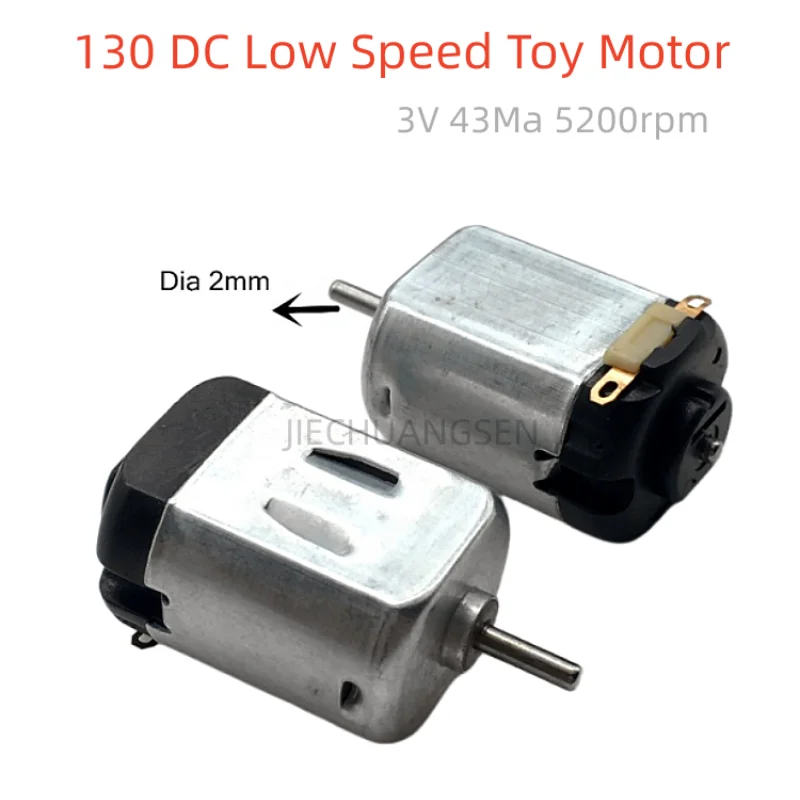 

5PCS/LOT New 130 DC Low Speed Toy Motor, Scientific Experiment Four Drive Motor,3V 43Ma 5200rpm