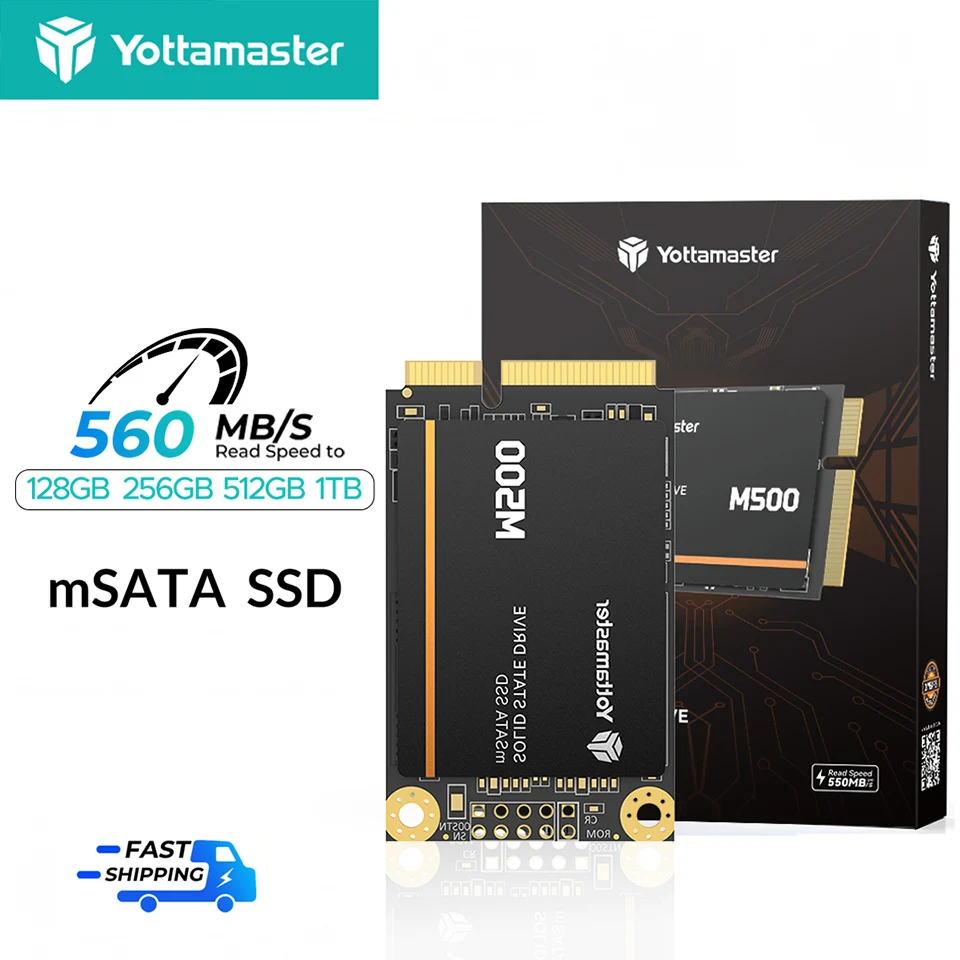 

Yottamaster M500 256GB 1TB mSATA SSD SATA III 6Gbps Internal Solid State Drive Hard Drive for PC Laptops Ultrabooks Desktop